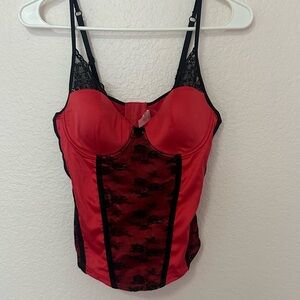 Victoria’s Secret Red and Black Corset Top